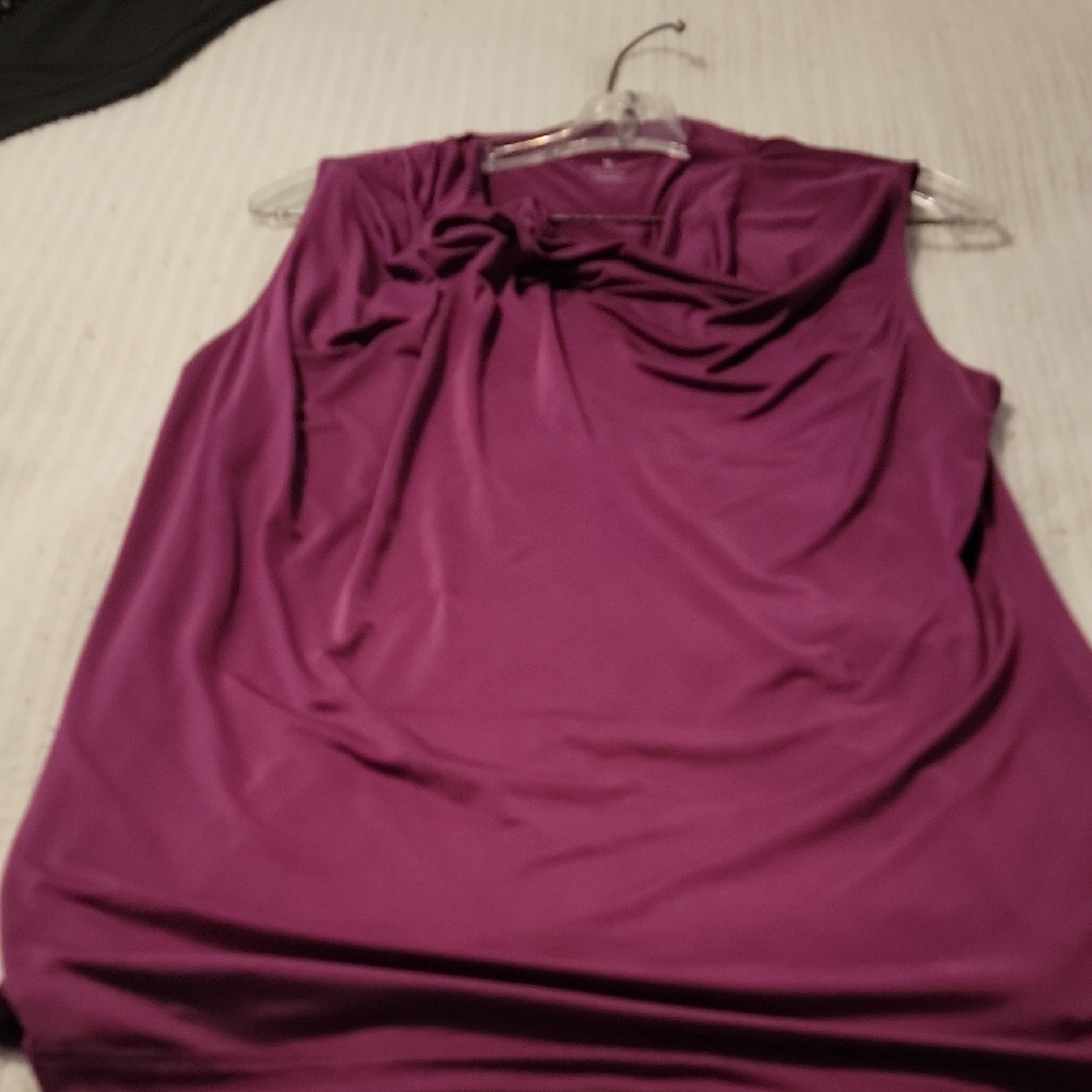 Worthington Purple Drape-Neck Blouse